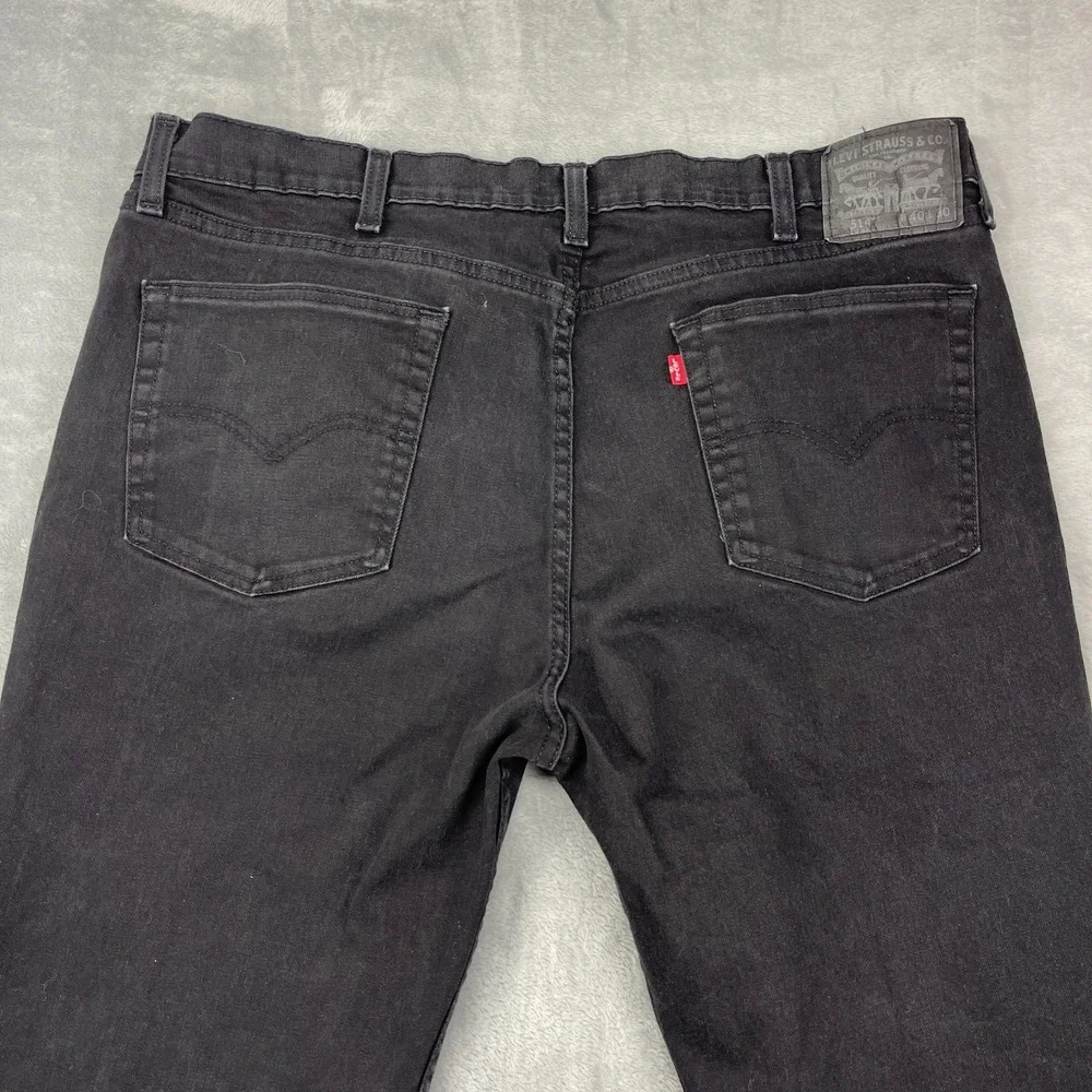 Levi's 514 Jeans Mens 40x30 (40x27) Black Denim Red Tab Straight Leg Streetwear‎